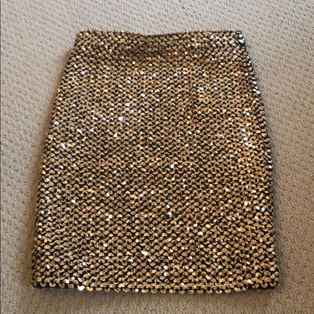 Sequin Gold & Black Skirt